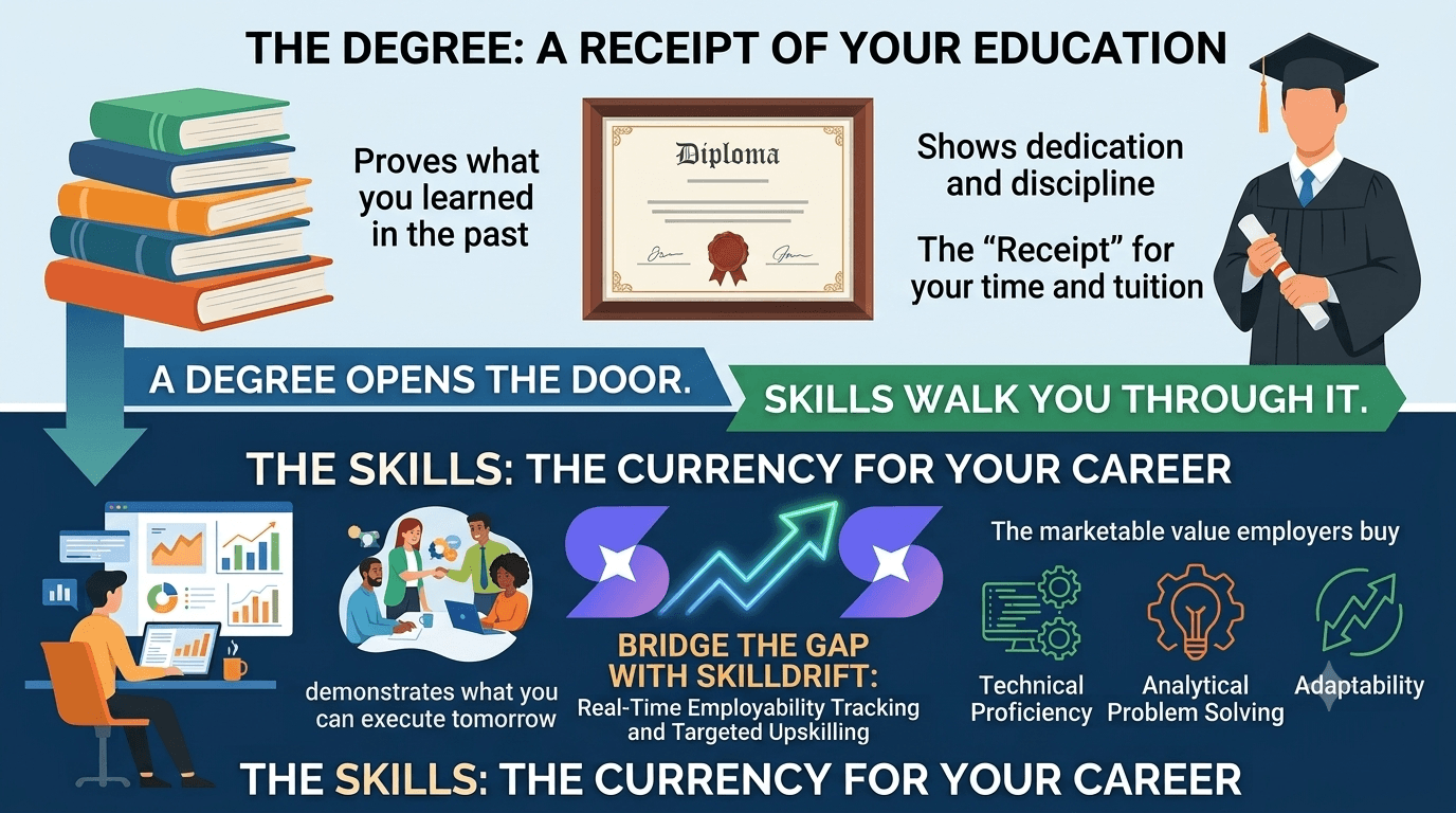 A Degree Opens the Door. Skills Build a Career.