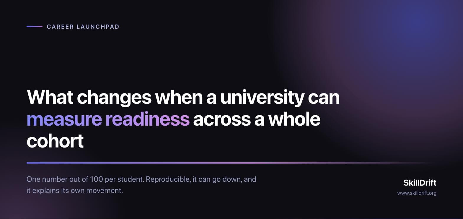 Career Launchpad: what changes when a university can measure readiness across a whole cohort